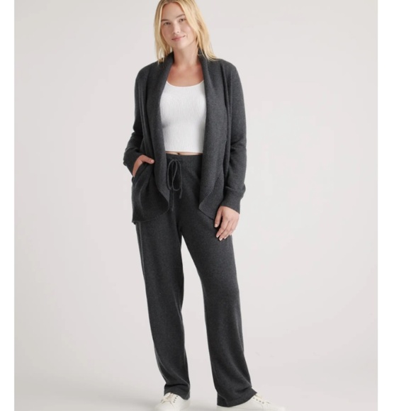 QUINCE  Mongolian Cashmere  Set Cardigan and Straight Leg Pants SIZE M/S - Picture 1 of 15